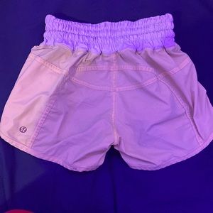 lululemon orange running shorts
